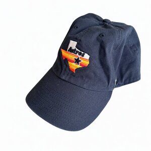 47 Brand Houston Astros Navy Clean Up Texas Embroidered Strapback Dad Cap Retro